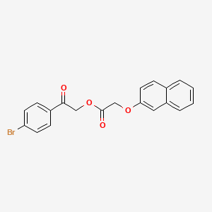 molecular formula C20H15BrO4 B3469208 2-(4-bromophenyl)-2-oxoethyl (2-naphthyloxy)acetate 