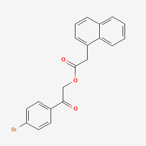 molecular formula C20H15BrO3 B3469213 2-(4-bromophenyl)-2-oxoethyl 1-naphthylacetate 