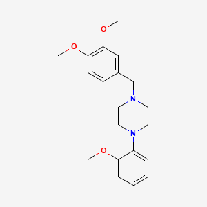 molecular formula C20H26N2O3 B3469220 1-(3,4-dimethoxybenzyl)-4-(2-methoxyphenyl)piperazine 