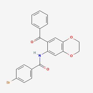 N-(7-benzoyl-2,3-dihydro-1,4-benzodioxin-6-yl)-4-bromobenzamide