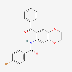 molecular formula C22H16BrNO4 B3469227 N-(7-benzoyl-2,3-dihydro-1,4-benzodioxin-6-yl)-4-bromobenzamide 