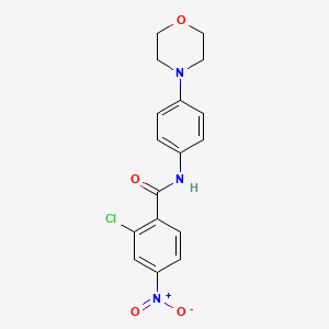 molecular formula C17H16ClN3O4 B3469256 2-chloro-N-[4-(4-morpholinyl)phenyl]-4-nitrobenzamide 