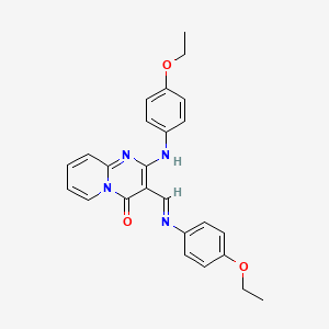 molecular formula C25H24N4O3 B3469265 2-[(4-ethoxyphenyl)amino]-3-{[(4-ethoxyphenyl)imino]methyl}-4H-pyrido[1,2-a]pyrimidin-4-one 