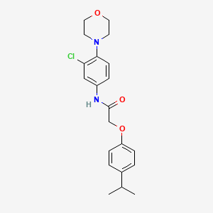 molecular formula C21H25ClN2O3 B3469300 N-[3-chloro-4-(4-morpholinyl)phenyl]-2-(4-isopropylphenoxy)acetamide 