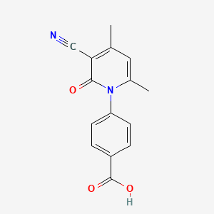 molecular formula C15H12N2O3 B3469312 4-(3-cyano-4,6-dimethyl-2-oxo-1(2H)-pyridinyl)benzoic acid 