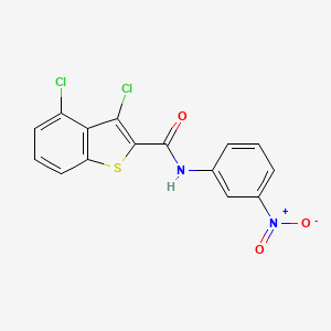 molecular formula C15H8Cl2N2O3S B3469323 3,4-dichloro-N-(3-nitrophenyl)-1-benzothiophene-2-carboxamide 