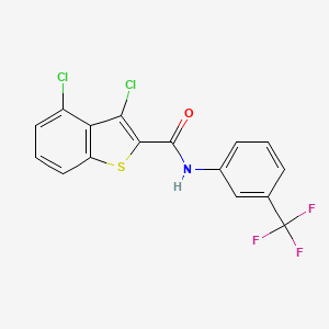 molecular formula C16H8Cl2F3NOS B3469331 3,4-dichloro-N-[3-(trifluoromethyl)phenyl]-1-benzothiophene-2-carboxamide 