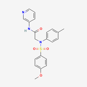 molecular formula C21H21N3O4S B3469391 N~2~-[(4-methoxyphenyl)sulfonyl]-N~2~-(4-methylphenyl)-N~1~-3-pyridinylglycinamide 