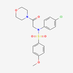 molecular formula C19H21ClN2O5S B3469400 N-(4-chlorophenyl)-4-methoxy-N-[2-(4-morpholinyl)-2-oxoethyl]benzenesulfonamide 
