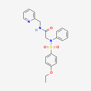 molecular formula C22H23N3O4S B3469433 N~2~-[(4-ethoxyphenyl)sulfonyl]-N~2~-phenyl-N~1~-(2-pyridinylmethyl)glycinamide 