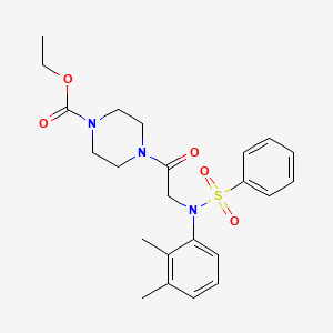 molecular formula C23H29N3O5S B3469434 ethyl 4-[N-(2,3-dimethylphenyl)-N-(phenylsulfonyl)glycyl]-1-piperazinecarboxylate 