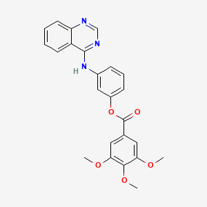 molecular formula C24H21N3O5 B3469551 3-(4-quinazolinylamino)phenyl 3,4,5-trimethoxybenzoate 