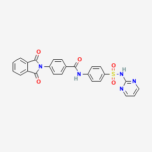 molecular formula C25H17N5O5S B3469562 4-(1,3-dioxo-1,3-dihydro-2H-isoindol-2-yl)-N-{4-[(2-pyrimidinylamino)sulfonyl]phenyl}benzamide 
