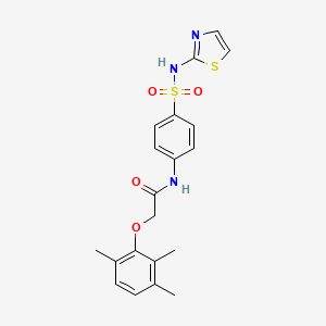 molecular formula C20H21N3O4S2 B3469568 N-{4-[(1,3-thiazol-2-ylamino)sulfonyl]phenyl}-2-(2,3,6-trimethylphenoxy)acetamide 