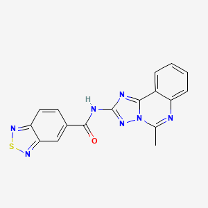 molecular formula C17H11N7OS B3469578 N-(5-methyl[1,2,4]triazolo[1,5-c]quinazolin-2-yl)-2,1,3-benzothiadiazole-5-carboxamide 
