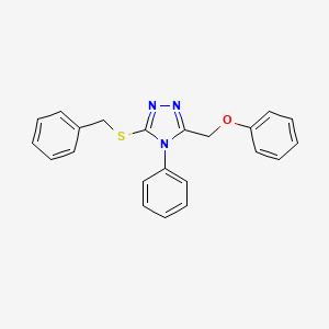 molecular formula C22H19N3OS B3469586 3-(benzylthio)-5-(phenoxymethyl)-4-phenyl-4H-1,2,4-triazole 