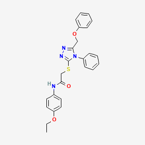 molecular formula C25H24N4O3S B3469590 N-(4-ethoxyphenyl)-2-{[5-(phenoxymethyl)-4-phenyl-4H-1,2,4-triazol-3-yl]thio}acetamide 