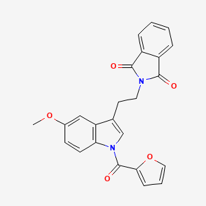 molecular formula C24H18N2O5 B3469607 2-{2-[1-(2-furoyl)-5-methoxy-1H-indol-3-yl]ethyl}-1H-isoindole-1,3(2H)-dione 