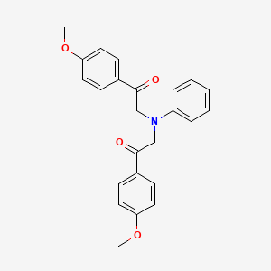 molecular formula C24H23NO4 B3469609 2,2'-(phenylimino)bis[1-(4-methoxyphenyl)ethanone] 