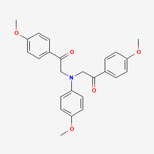 molecular formula C25H25NO5 B3469611 2,2'-[(4-methoxyphenyl)imino]bis[1-(4-methoxyphenyl)ethanone] 