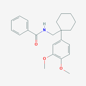 molecular formula C22H27NO3 B3469627 N-{[1-(3,4-dimethoxyphenyl)cyclohexyl]methyl}benzamide 