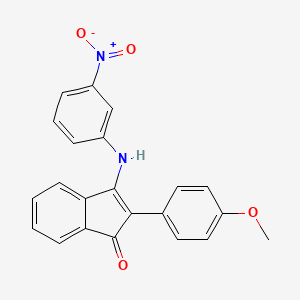 2-(4-methoxyphenyl)-3-[(3-nitrophenyl)amino]-1H-inden-1-one