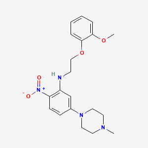 N-[2-(2-methoxyphenoxy)ethyl]-5-(4-methyl-1-piperazinyl)-2-nitroaniline