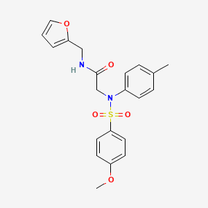 N~1~-(2-furylmethyl)-N~2~-[(4-methoxyphenyl)sulfonyl]-N~2~-(4-methylphenyl)glycinamide