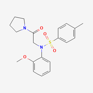 N-(2-methoxyphenyl)-4-methyl-N-[2-oxo-2-(1-pyrrolidinyl)ethyl]benzenesulfonamide