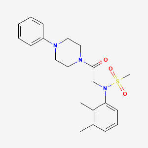 molecular formula C21H27N3O3S B3469678 N-(2,3-dimethylphenyl)-N-[2-oxo-2-(4-phenyl-1-piperazinyl)ethyl]methanesulfonamide 