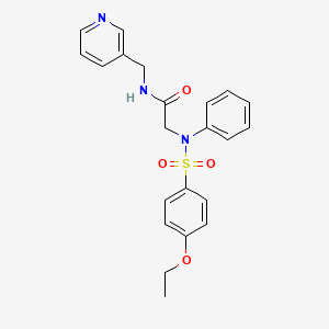 molecular formula C22H23N3O4S B3469679 N~2~-[(4-ethoxyphenyl)sulfonyl]-N~2~-phenyl-N~1~-(3-pyridinylmethyl)glycinamide 