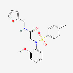 molecular formula C21H22N2O5S B3469705 N~1~-(2-furylmethyl)-N~2~-(2-methoxyphenyl)-N~2~-[(4-methylphenyl)sulfonyl]glycinamide 