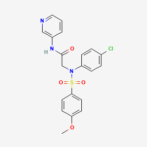 N~2~-(4-chlorophenyl)-N~2~-[(4-methoxyphenyl)sulfonyl]-N~1~-3-pyridinylglycinamide