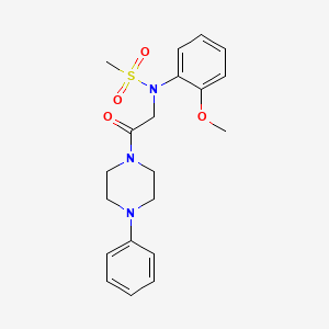 N-(2-methoxyphenyl)-N-[2-oxo-2-(4-phenyl-1-piperazinyl)ethyl]methanesulfonamide