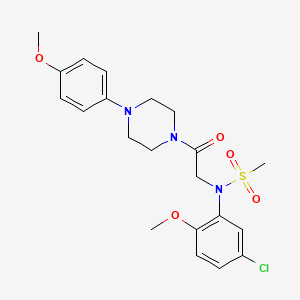 N-(5-chloro-2-methoxyphenyl)-N-{2-[4-(4-methoxyphenyl)-1-piperazinyl]-2-oxoethyl}methanesulfonamide