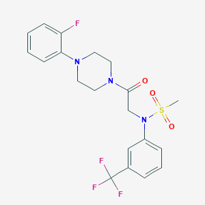 N-{2-[4-(2-fluorophenyl)-1-piperazinyl]-2-oxoethyl}-N-[3-(trifluoromethyl)phenyl]methanesulfonamide