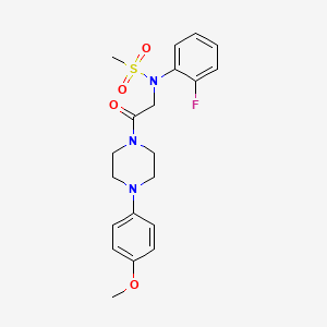 molecular formula C20H24FN3O4S B3469733 N-(2-fluorophenyl)-N-{2-[4-(4-methoxyphenyl)-1-piperazinyl]-2-oxoethyl}methanesulfonamide 