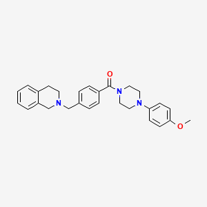 2-(4-{[4-(4-methoxyphenyl)-1-piperazinyl]carbonyl}benzyl)-1,2,3,4-tetrahydroisoquinoline