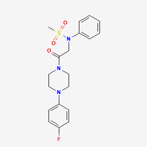 N-{2-[4-(4-fluorophenyl)-1-piperazinyl]-2-oxoethyl}-N-phenylmethanesulfonamide