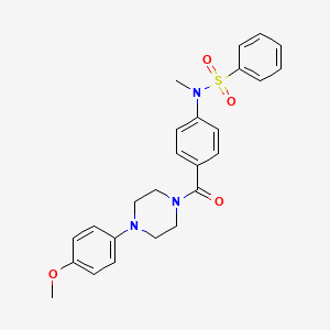 N-(4-{[4-(4-methoxyphenyl)-1-piperazinyl]carbonyl}phenyl)-N-methylbenzenesulfonamide