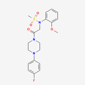 N-{2-[4-(4-fluorophenyl)-1-piperazinyl]-2-oxoethyl}-N-(2-methoxyphenyl)methanesulfonamide