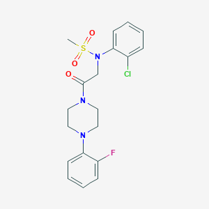 N-(2-chlorophenyl)-N-{2-[4-(2-fluorophenyl)-1-piperazinyl]-2-oxoethyl}methanesulfonamide