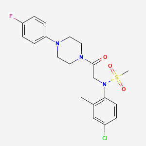 N-(4-chloro-2-methylphenyl)-N-{2-[4-(4-fluorophenyl)-1-piperazinyl]-2-oxoethyl}methanesulfonamide