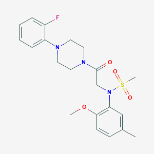 N-{2-[4-(2-fluorophenyl)piperazin-1-yl]-2-oxoethyl}-N-(2-methoxy-5-methylphenyl)methanesulfonamide