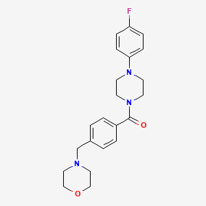 molecular formula C22H26FN3O2 B3469789 4-(4-{[4-(4-fluorophenyl)-1-piperazinyl]carbonyl}benzyl)morpholine 