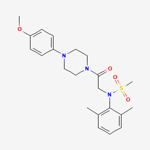 molecular formula C22H29N3O4S B3469800 N-(2,6-dimethylphenyl)-N-{2-[4-(4-methoxyphenyl)-1-piperazinyl]-2-oxoethyl}methanesulfonamide 