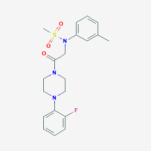 N-{2-[4-(2-fluorophenyl)-1-piperazinyl]-2-oxoethyl}-N-(3-methylphenyl)methanesulfonamide