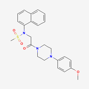 molecular formula C24H27N3O4S B3469809 N-{2-[4-(4-methoxyphenyl)-1-piperazinyl]-2-oxoethyl}-N-1-naphthylmethanesulfonamide 