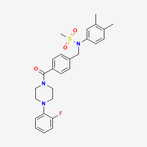 molecular formula C27H30FN3O3S B3469815 N-(3,4-dimethylphenyl)-N-(4-{[4-(2-fluorophenyl)-1-piperazinyl]carbonyl}benzyl)methanesulfonamide 