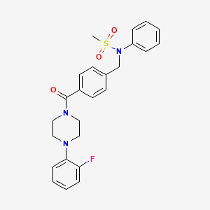 N-(4-{[4-(2-fluorophenyl)-1-piperazinyl]carbonyl}benzyl)-N-phenylmethanesulfonamide